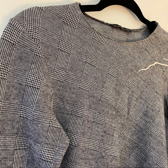 ZARA Plaid Long Sleeve Top - Picture 2 of 9